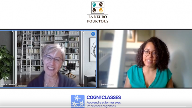 Capture d'écran de la vidéo Neuro meet' expert avec Valérie Ferrandez et Joanna Baste