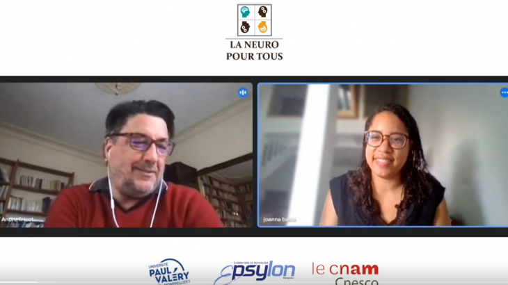Capture d'écran de la vidéo Neuro meet' expert avec André Tricot et Joanna Baste