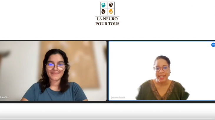 Capture d'écran de la vidéo Neuro meet' expert avec Tchekemian Lanaspa et Joanna Baste